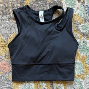 lululemon athletica Black sports bra / cropped tank